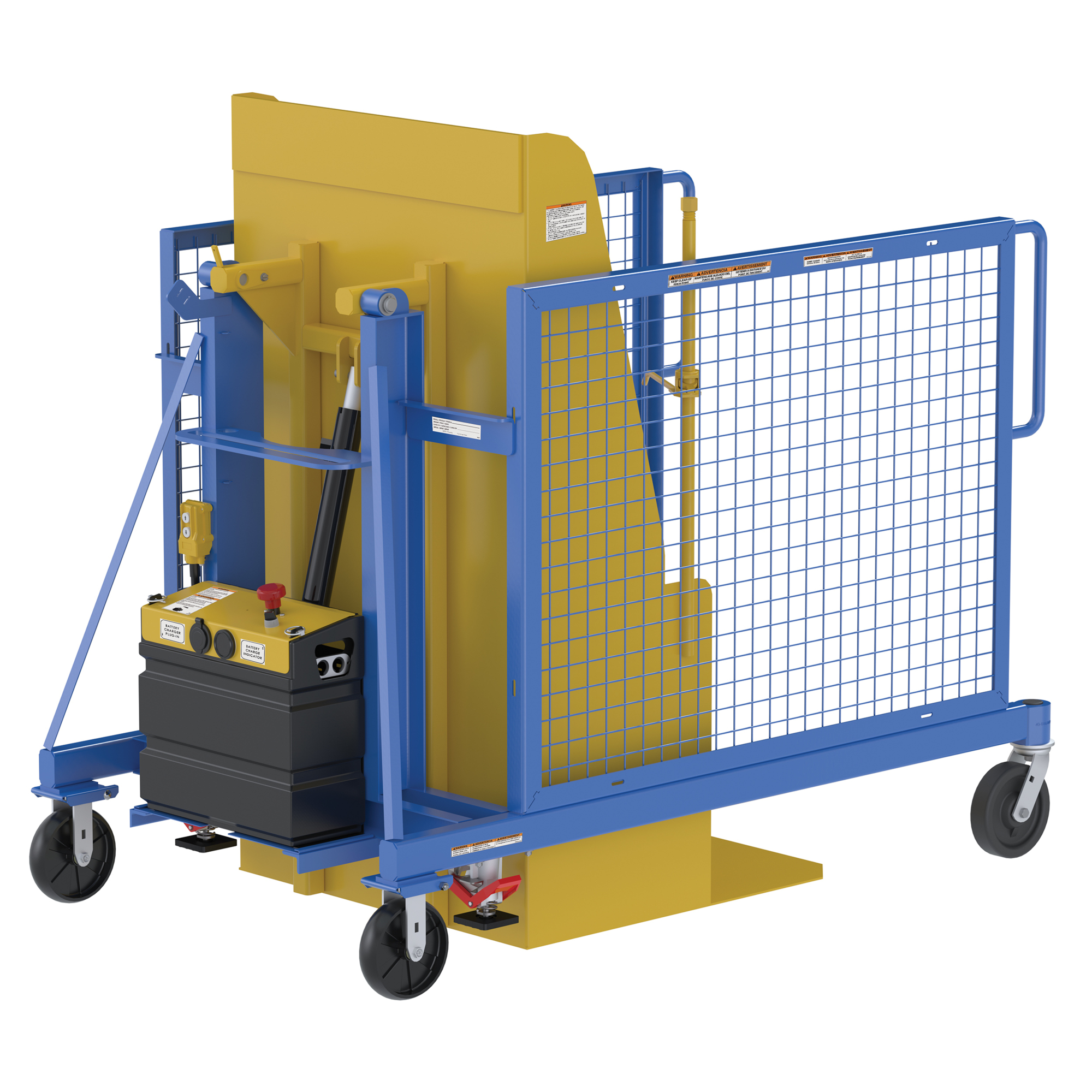 Vestil Universal DC Powered Trash Can Dumper - 400-Lb. Capacity, 48.563in. Raised Height, Electric, Model# TCD-U-48-DC
